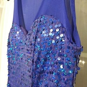 Blue sequined dress